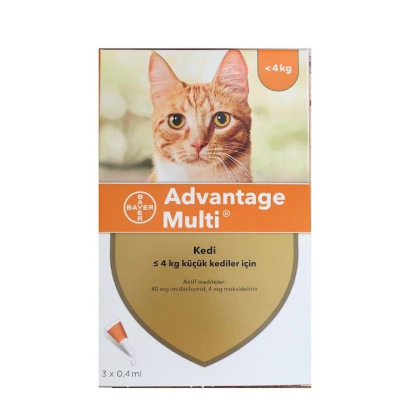  Advantage Multi®: 0,4 kg'a Kadar Olan Kediler İçin Kapsamlı Parazit Koruması