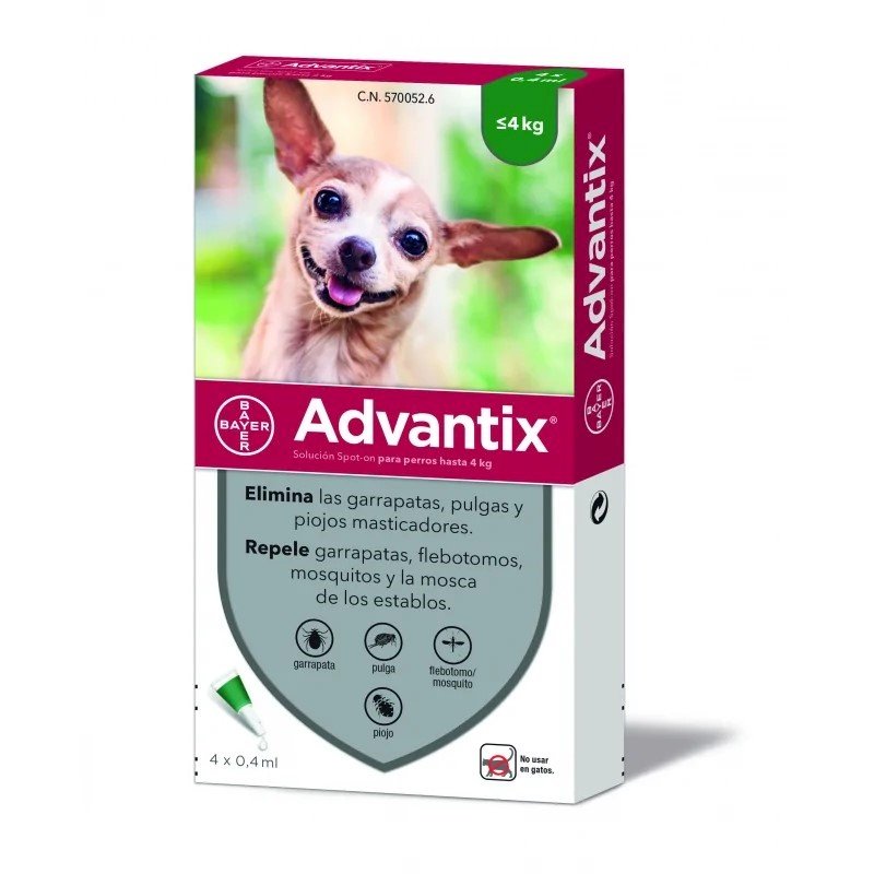 Advantix Spot-On – 4 kg Altı Küçük Irk Köpekler İçin Dış Parazit Koruması